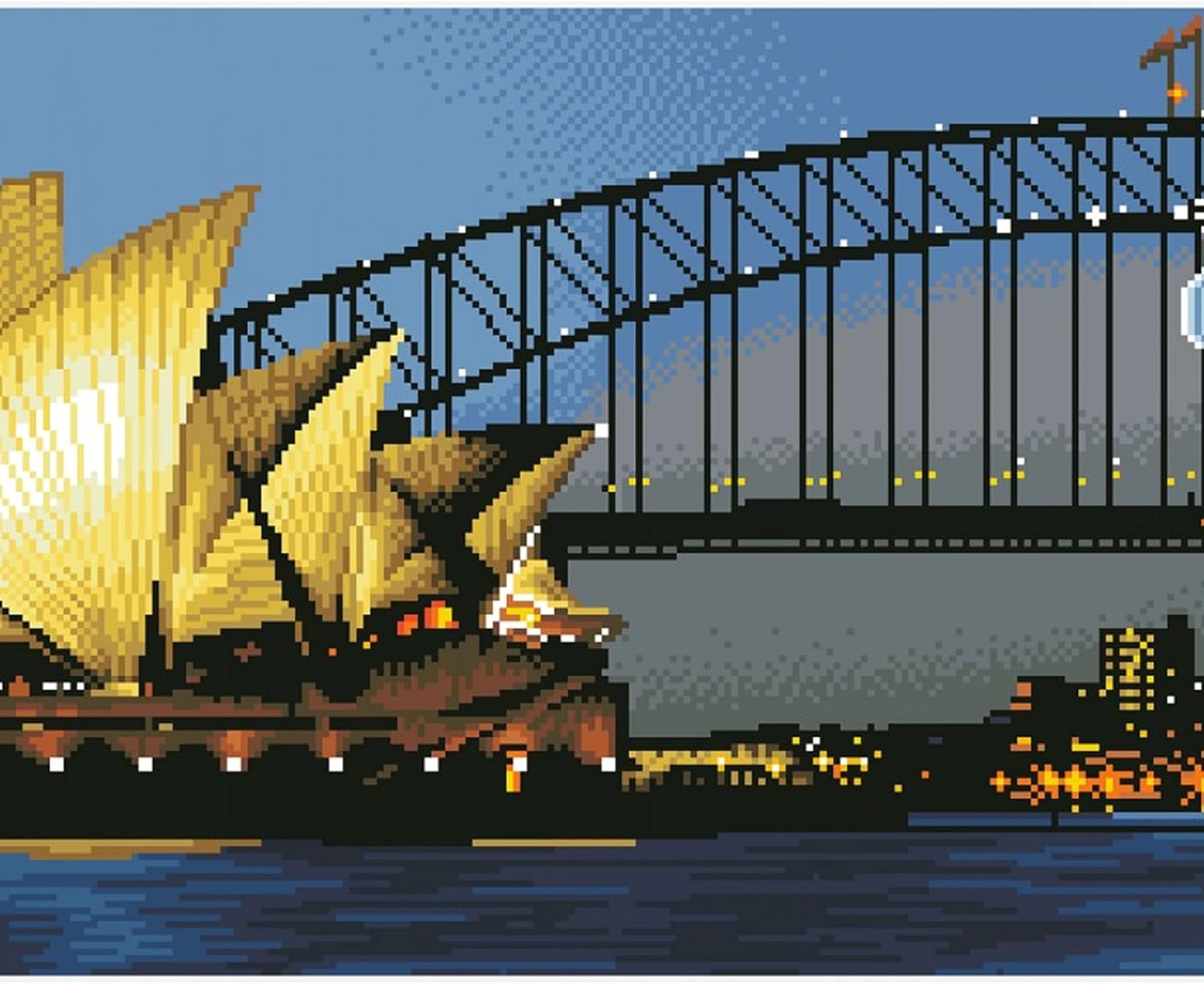 DIAMOND DOTZ Sydney by Night Scenery Diamond Painting Kits for Adults - Diamond Art Kits a Relaxing Creative Craft Kit with Dotz Gems 20"x16"