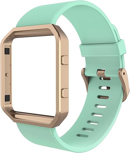 SIMPEAK banda deportiva compatible con Fitbit Blaze Smartwatch Sport Fitness, correa de silicona con marco, repuesto para Fitbit Blaze hombres