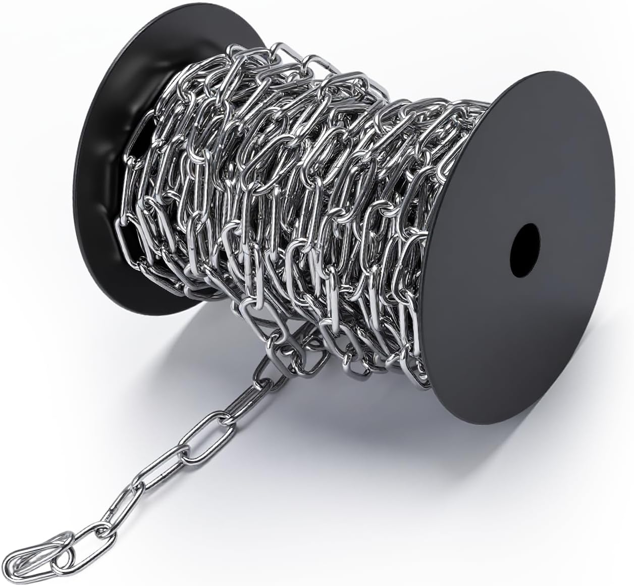 304 Stainless Steel Chain 50ft Hanging Chain Metal Chains Link Jack Chains for Home Light Clothes Leash Outdoor Camping Hanging Pet Chain Prevention Theft, Thickness 0.118in (3mm)/Lngth 50ft