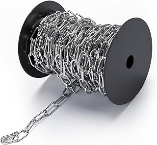 50ft 304 Stainless Steel Chain Hanging Chain Metal Chains Jack Chains(3mm)
