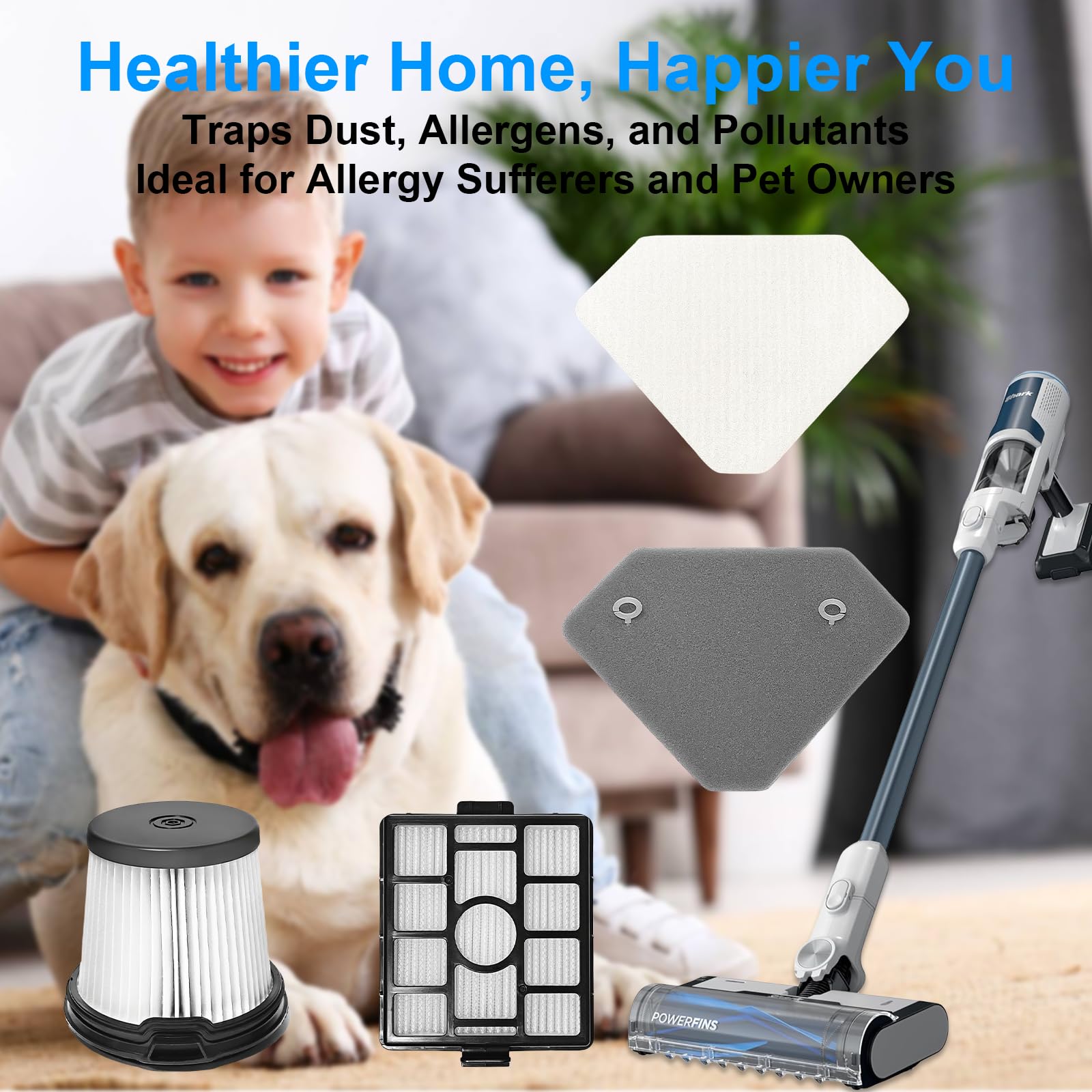 Kit De 2 Filtres à Vide Pour Aspirateur Shark BU3523, BU3521, BU3120 - Neuf