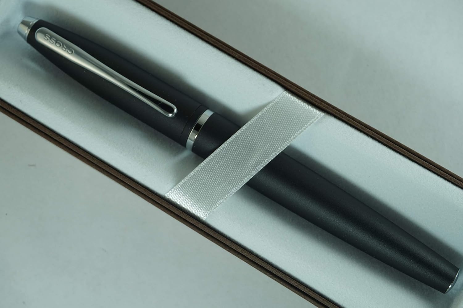 Cross Satin Black with Cross signature mid Band Calaise Selectip Rollerball Ballpoint Pen. Gift Pen for Anyone