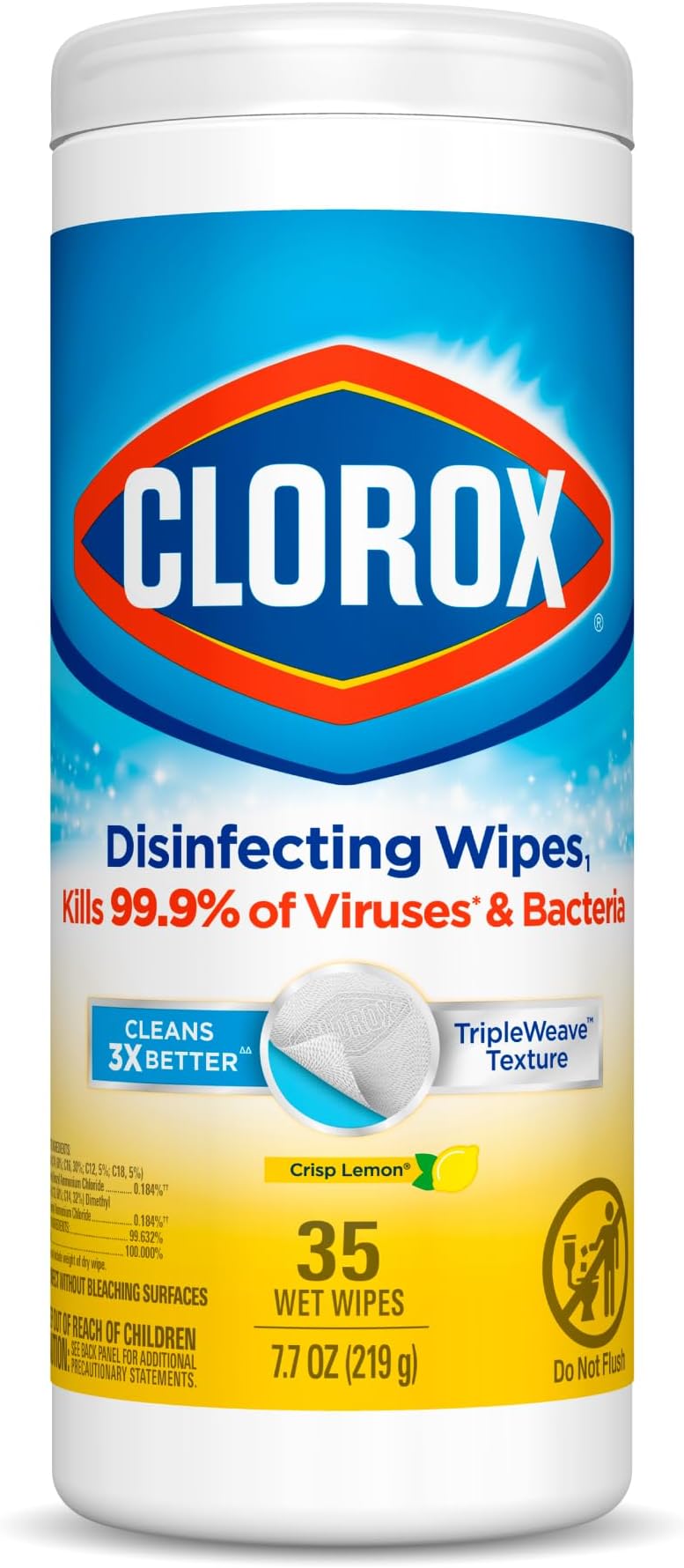 Disinfecting Wipes ea, White, Citrus Blend, 35 Count, 9.1 Ounce (Pack of 1), (01594)
