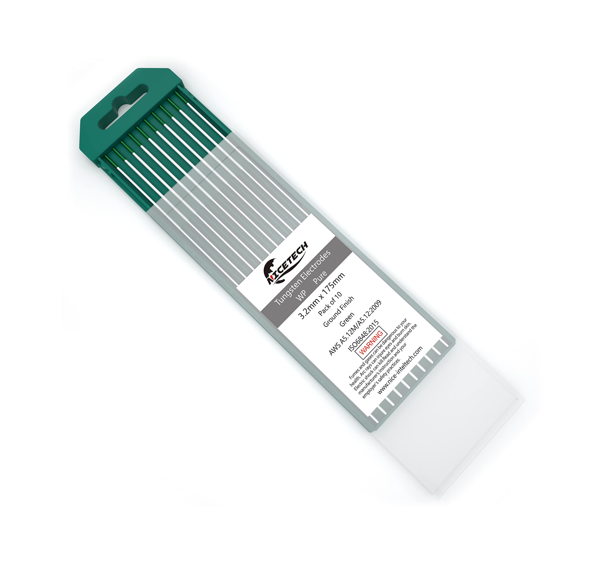 NICETECH TIG Welding Tungsten Electrodes Pure Tungsten 1/8