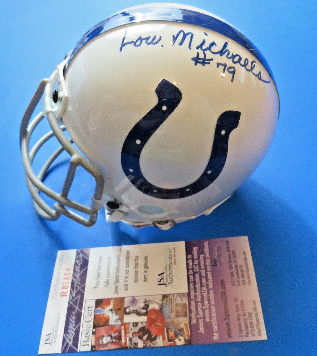 Lou Michaels Autographed Helmet Mini R85484 JSA