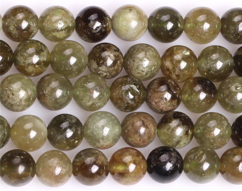 JOE FOREMAN 8mm Green Tsavorite Semi Precious Stone Round Loose Beads for Jewelry Making DIY Handmade Craft Supplies 15"
