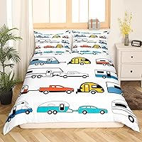 Vista 33 de Juego de ropa de cama de automóvil de dibujos animados para niños, funda de edredón para niños, funda de edredón para niños, maquinaria de dibujos