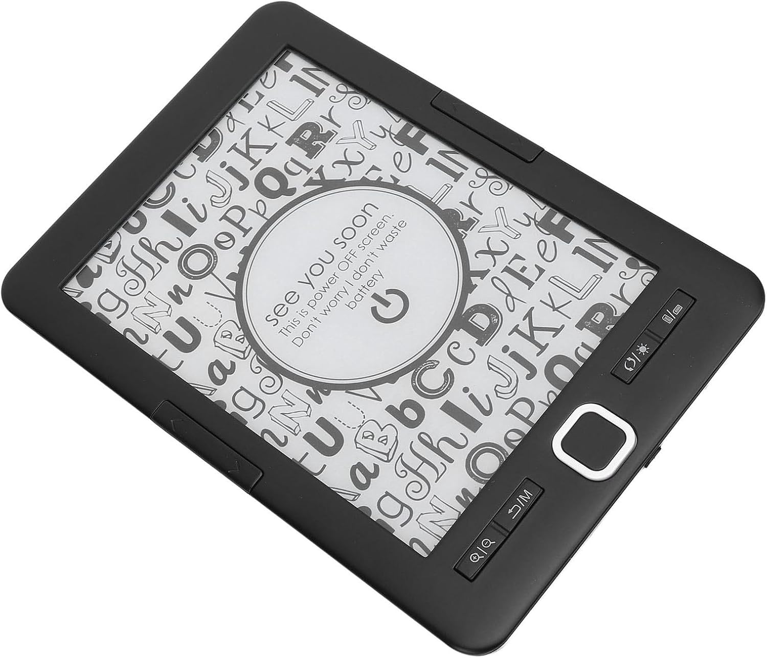 Electric Book Reader, 6 Inch Ink Screen EReader with 8GB Storage and Adjustable Brightness for Commuting and Travel
