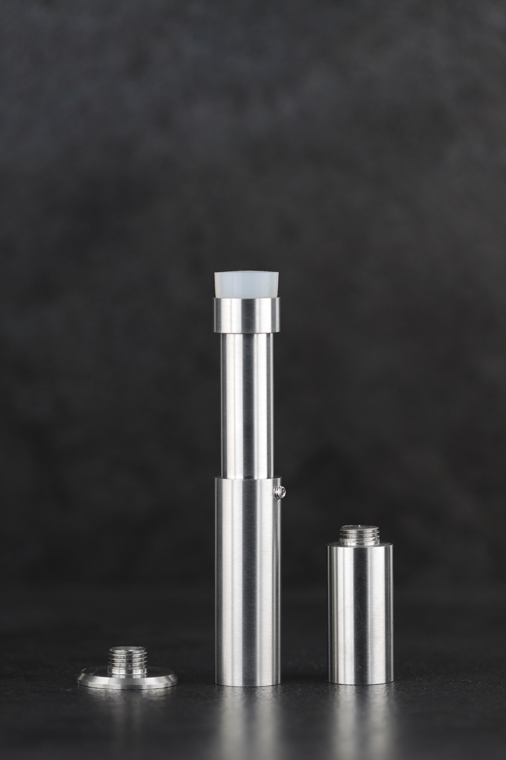 EVI Herrajes | Fermaporta Pour Mur regolabile | 88-160 mm | Gomma Bianca | Acciaio Inox | Finitura Opaca | Compresi utensile, vite + tassello di fissaggio | Mod. I-182KB