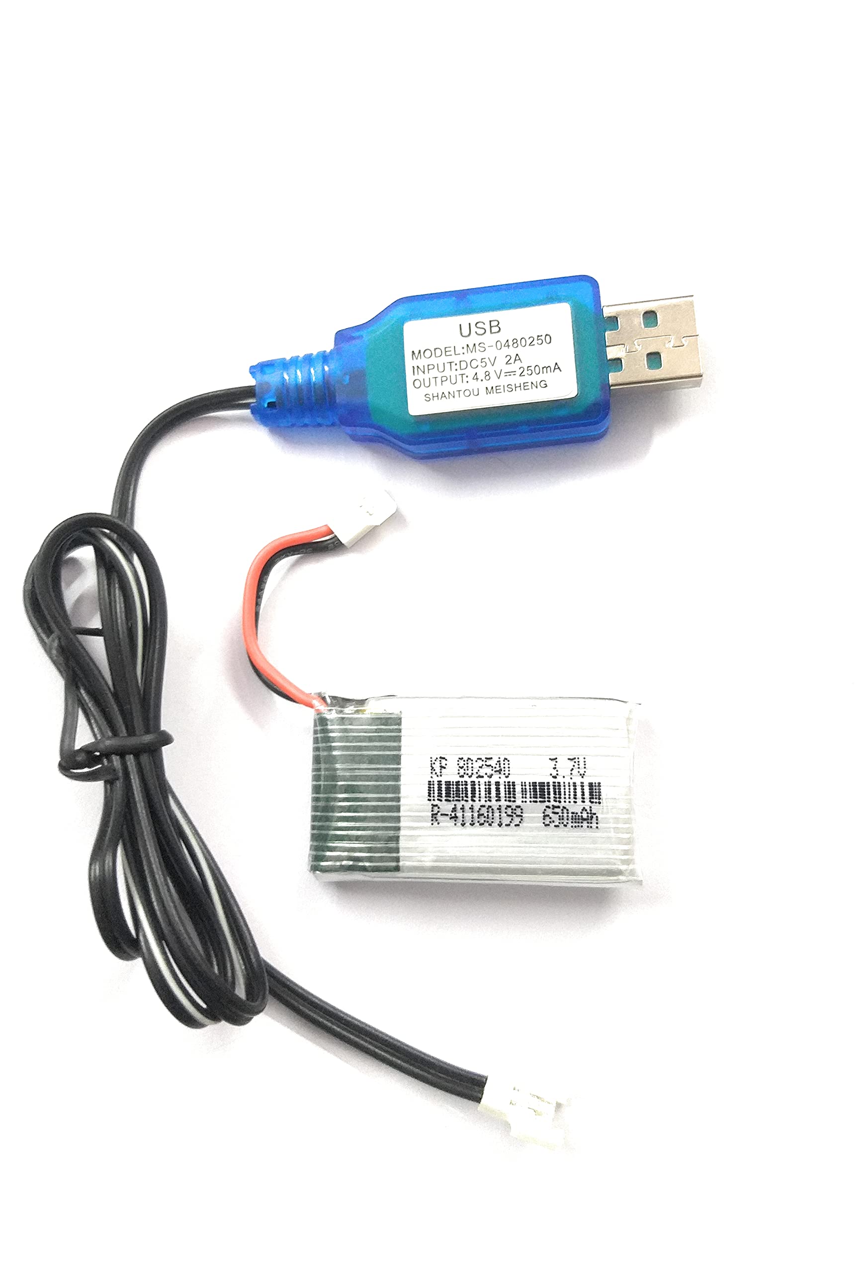 KP-802540 3.7v 650mAh Rechargeable Battery for Drone, Toys, DIY, Robotics(with USB Charger)-image-21