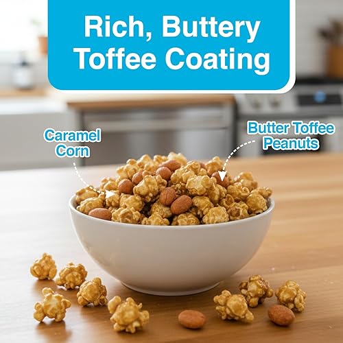 Miniatura 4 de P-Nuttles Plus - Mezcla de bocadillos de maíz con caramelo, bolsa resellable de 6 onzas (paquete de 1) – Palomitas de maíz dulce con mantequilla de