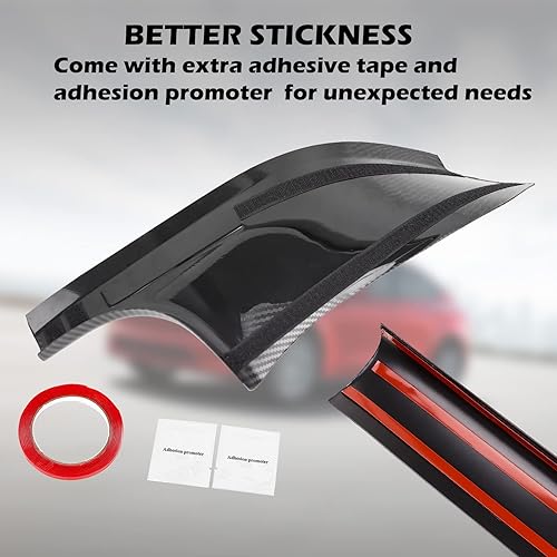 Miniatura 4 de FLAMPETUS Protector de umbral de puerta para el modelo Tesla Y, protectores de entrada de puerta con patrón de fibra de carbono brillante,