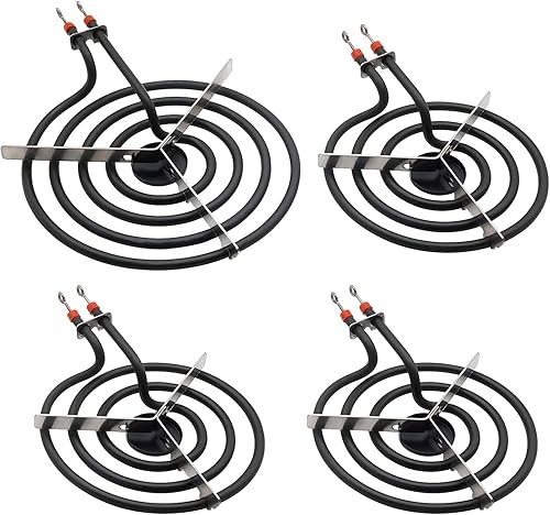 SupHomie SP22YA - Juego de elementos de quemador de superficie compatible con estufa GE Hotpoint Range - Incluye 3 piezas WB30X254 6" y 1 pieza