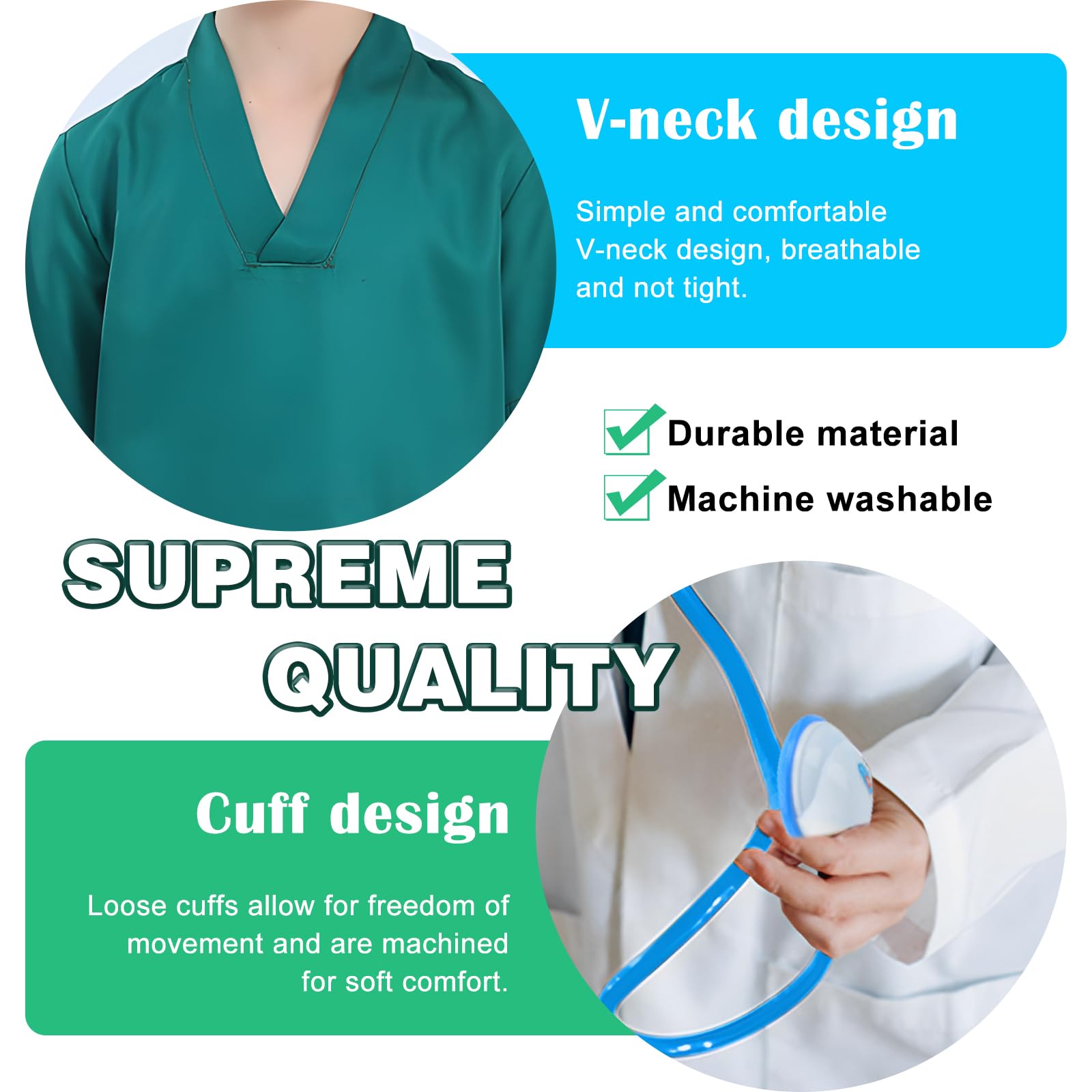 costume da medico, Costume Dottore Bambino Halloween per Bambini dai 3 Anni, stetoscopio, top chirurgico e pantaloni, Kit Dottore Medico Gioco Dottore Costume Carnevale Halloween per Bambini
