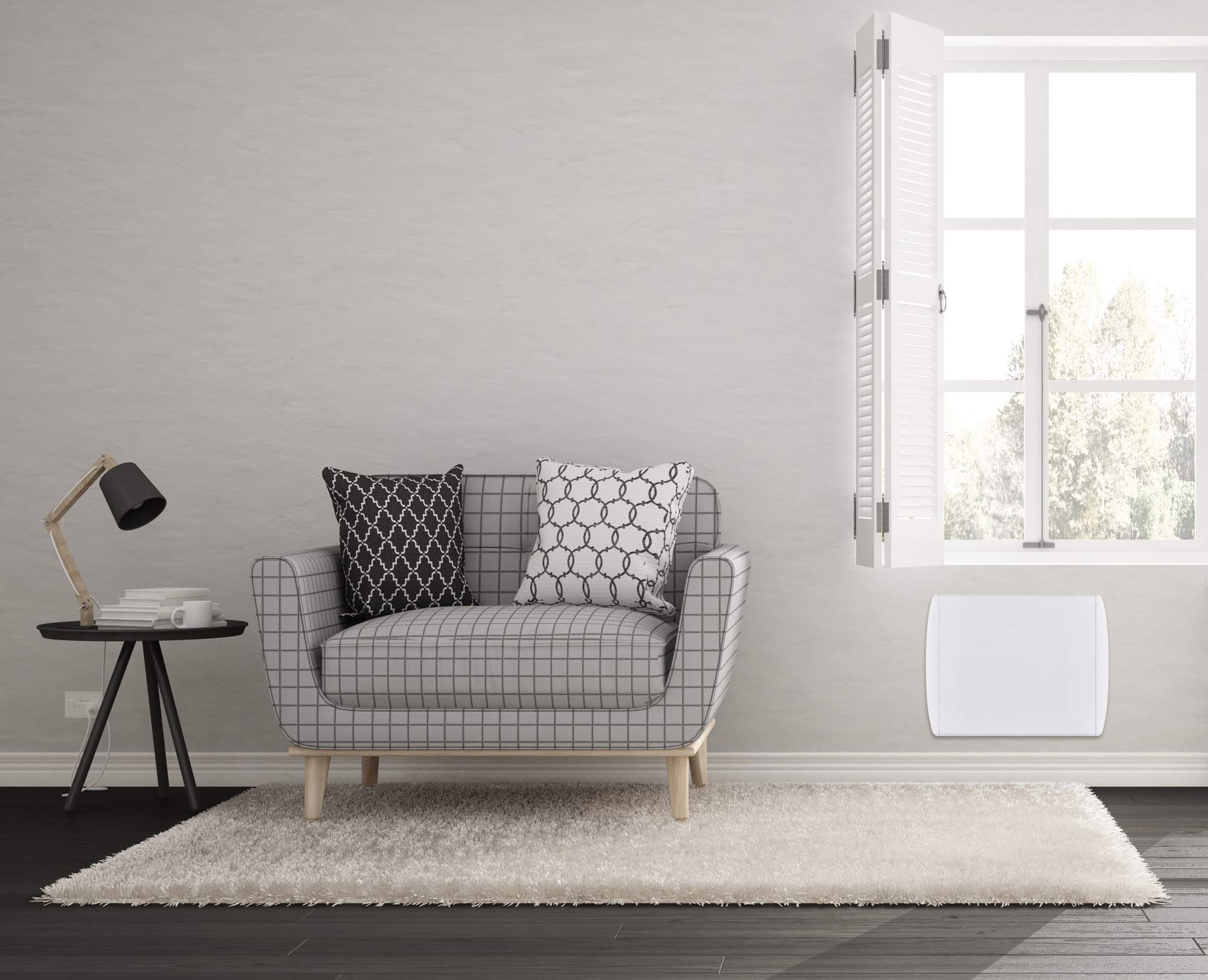 MYLEK Electric Panel Heater 1KW, 7 Day Digital Timer, Thermostat, Wall  Mounted, ErP Lot 20–IP22 Rated, Bathroom Safe (1000W LCD Panel Heater) :  Amazon.co.uk: DIY u0026 Tools