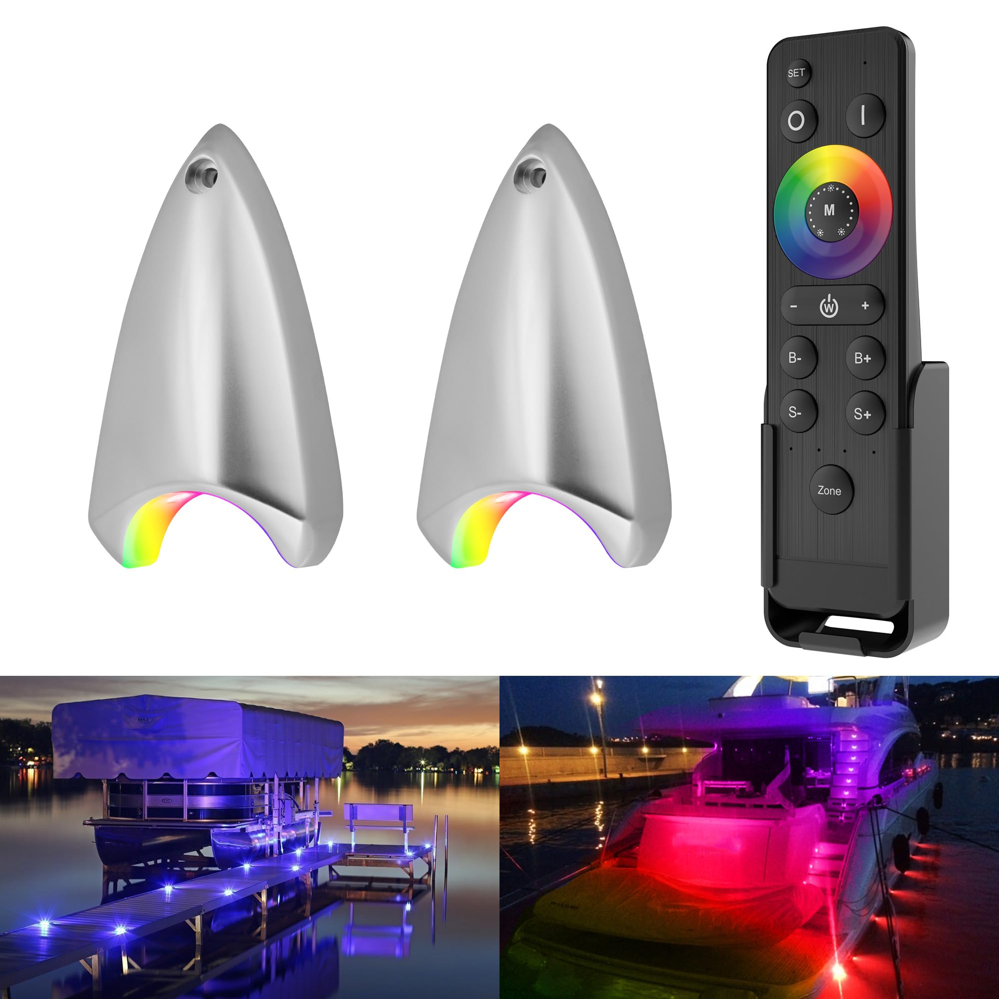 Yacht Courtesy Lighting HUSUKU GT5 Boat RGB Lights Kit – 12V, Wireless ...