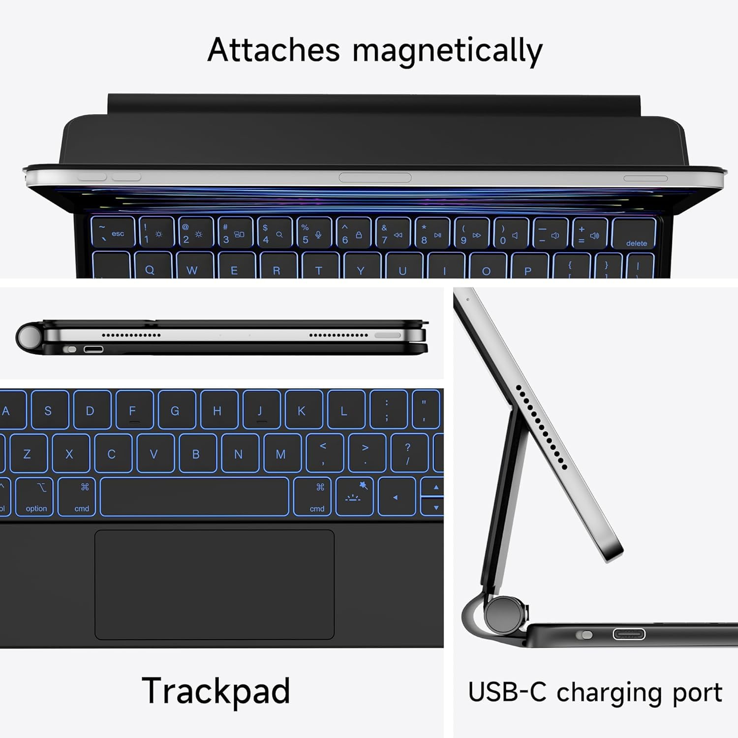 HOM Magic Style Keyboard for iPad Pro 11 (4th,3rd,2nd & 1st