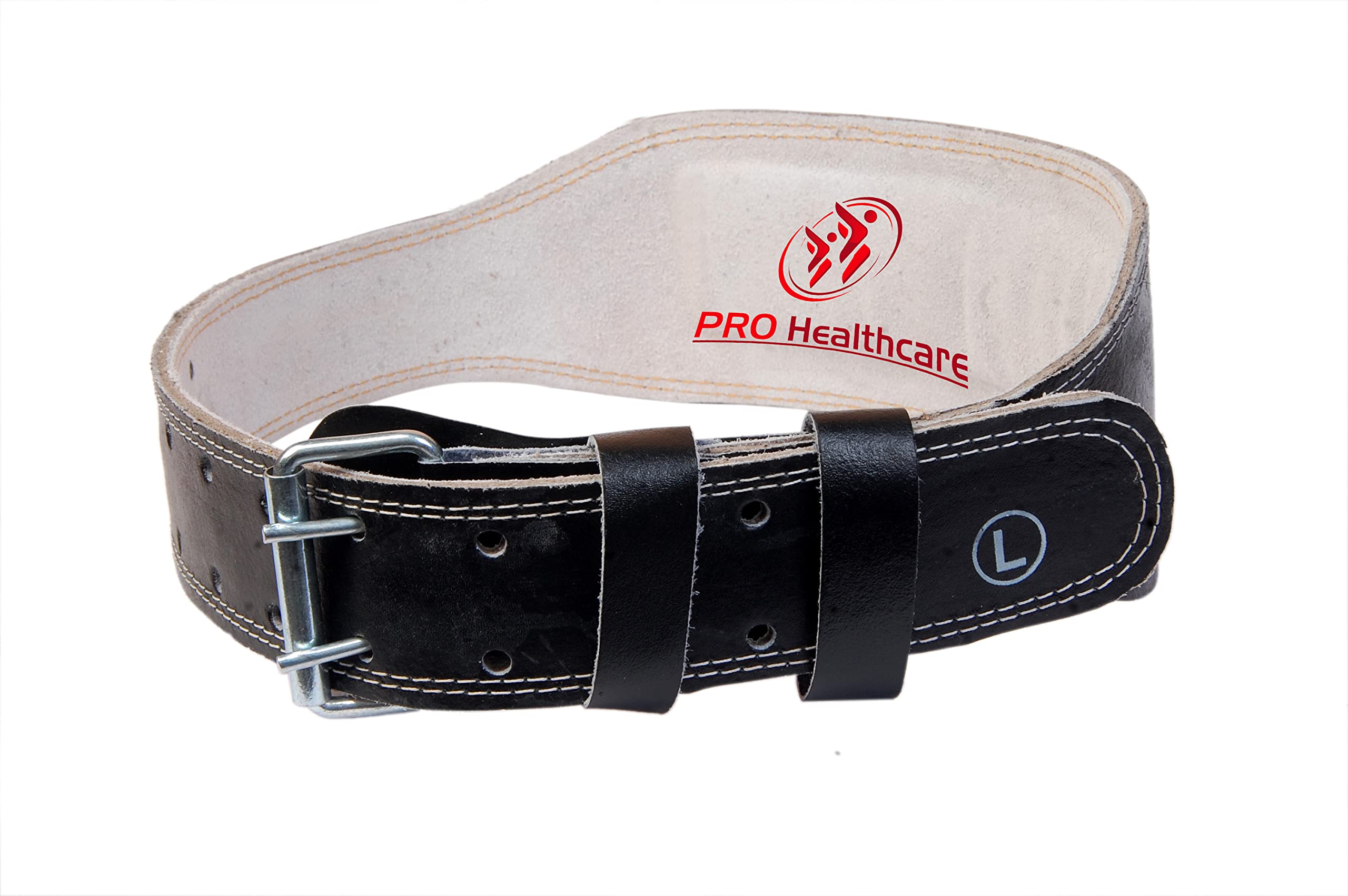 PRO Healthcare 4" Leather Weight lifting Belt (3 Layer) (B09KRPR98B) Amazon Price History, Amazon Price Tracker
