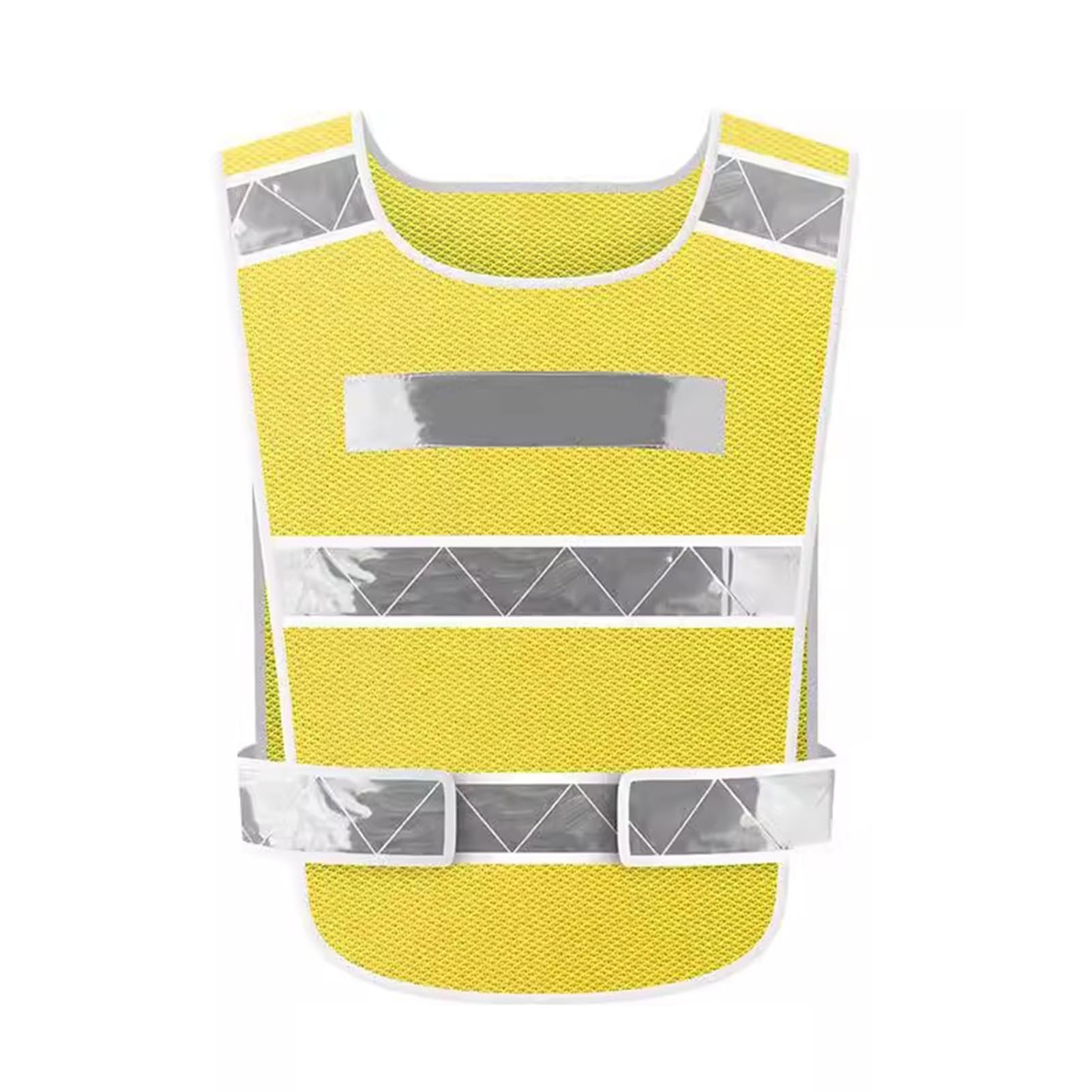 EvikoO Sicherheitsweste Warnwesten Weste, Sicherheitswesten mit reflektierenden Streifen, für Laufen/Bauen/Reinigen, Einheitsgröße (Color : Yellow, Size : 20pcs)