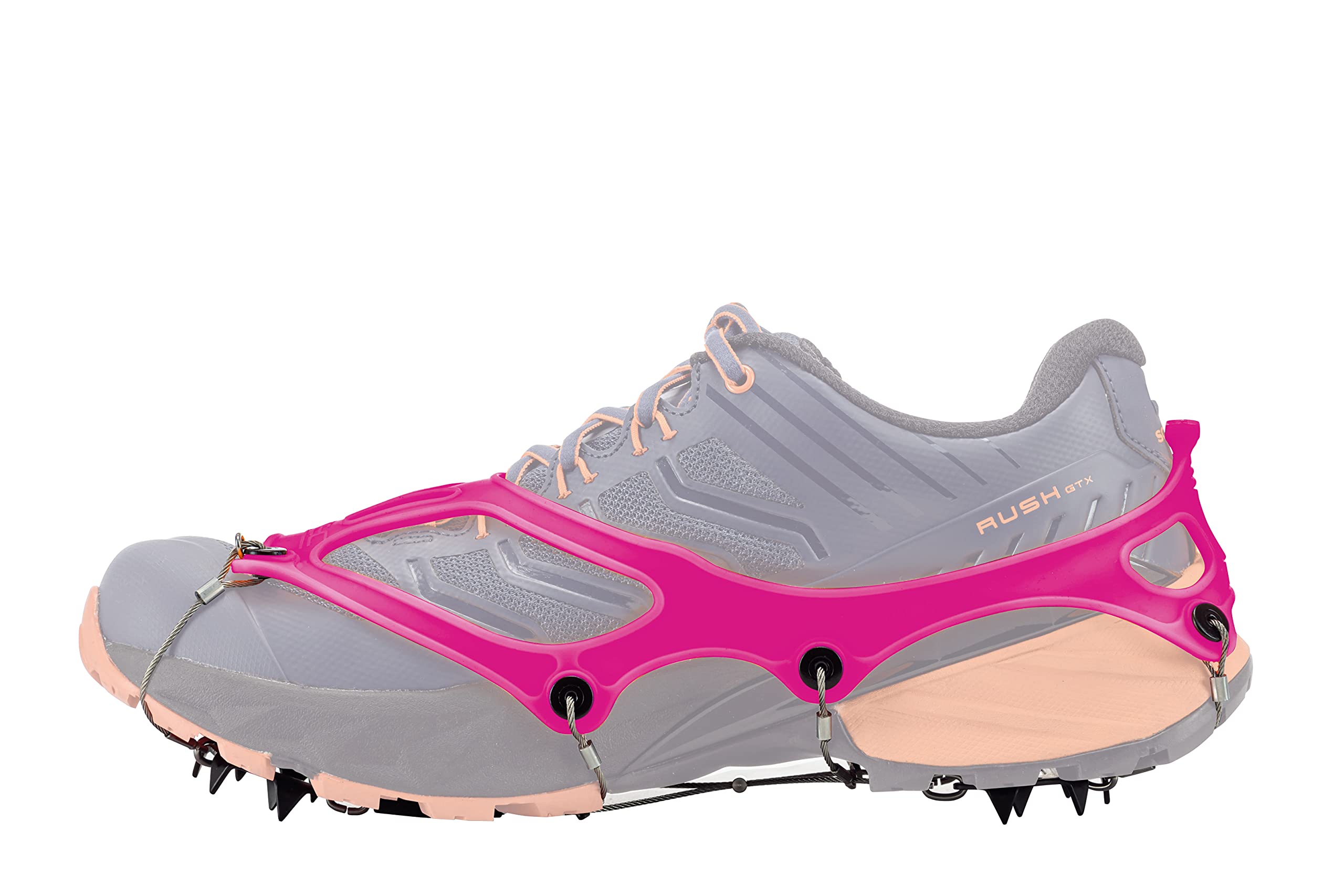 Nortec Crampons TRAIL 2.1 Wyprodukowano we Włoszech na zimowe wyścigi szosowe Zimowy bieg na lodzie i śniegu, mikro raki Minimalne buty z etui