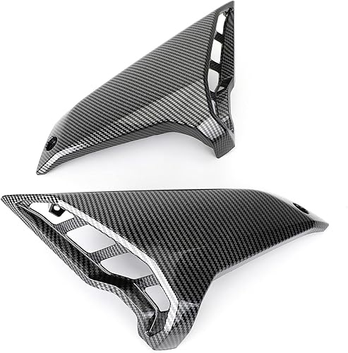 Areyourshop Par de paneles de entrada de aire, cubiertas de tubo de entrada de aire para Yamaha MT09 MT-09 2017-2020, FZ09 FZ-09 2017-2020