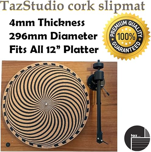 Miniatura 24 de Tapete de corcho prémium para tocadiscos de vinilo LP para un mejor soporte de sonido en el tocadiscos de vinilo LP, tapete de corcho con diseño M4