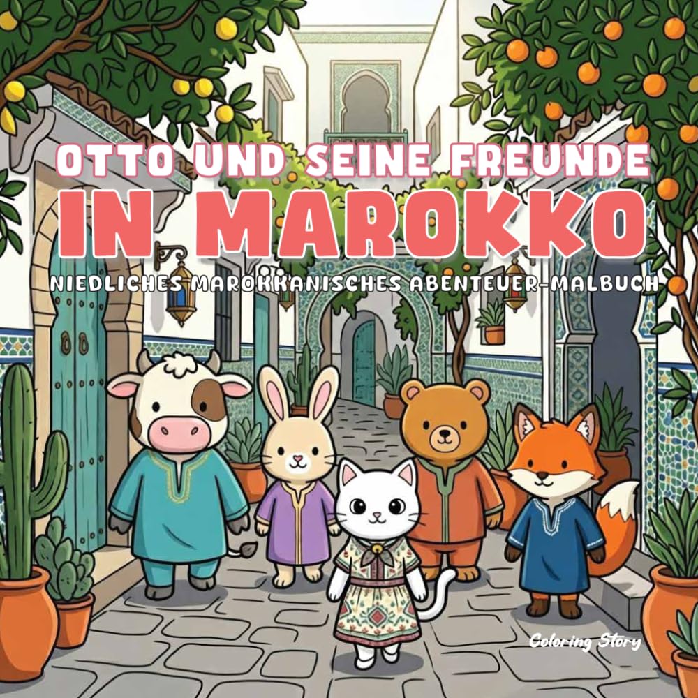 OTTO und seine Freunde in Marokko!: Niedliches und gemütliches marokkanisches Abenteuer-Malbuch für Erwachsene und Teenager mit bezaubernden ... entdecken – zur Entspannung (OTTO & Freunde)