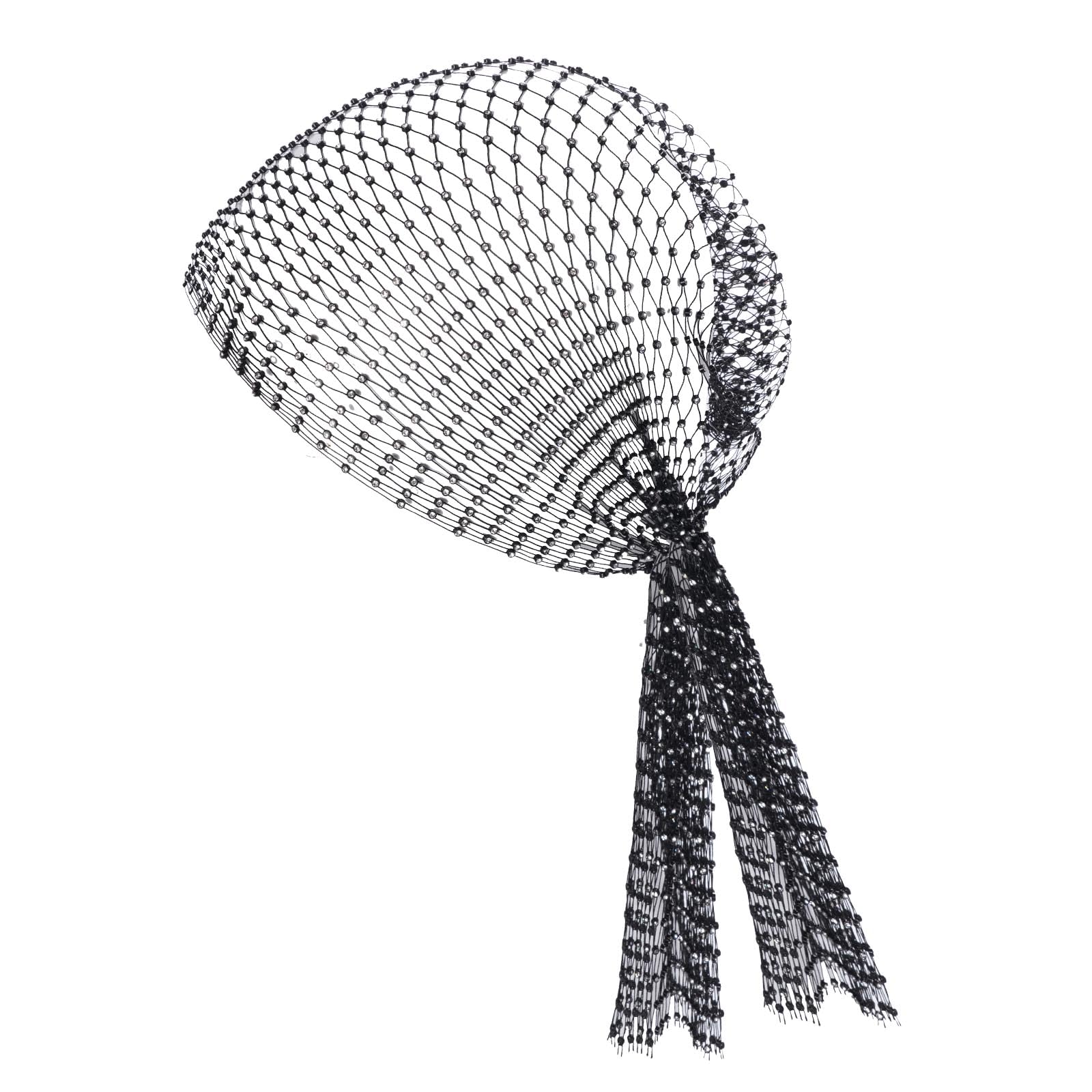 Rhinestone Mesh Headband Head Wrap Head Scarf Hair Scarf Turban Headpiece for Women Hair Styling Holiday Rave Hippie