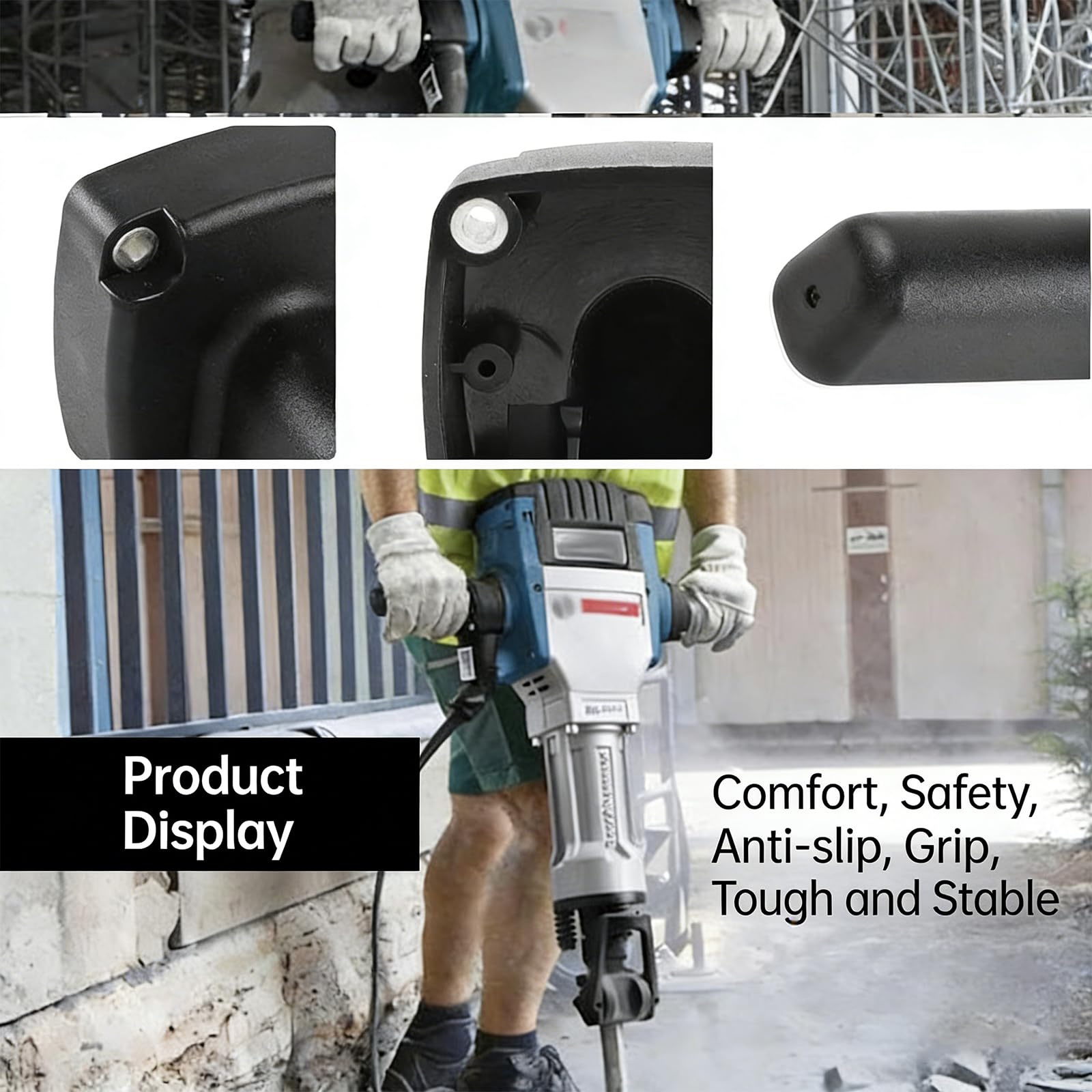 De 2 piezas de repuesto para modelos de martillo demolidor 11304 0611304139 0611304034 mango de martillo permanente