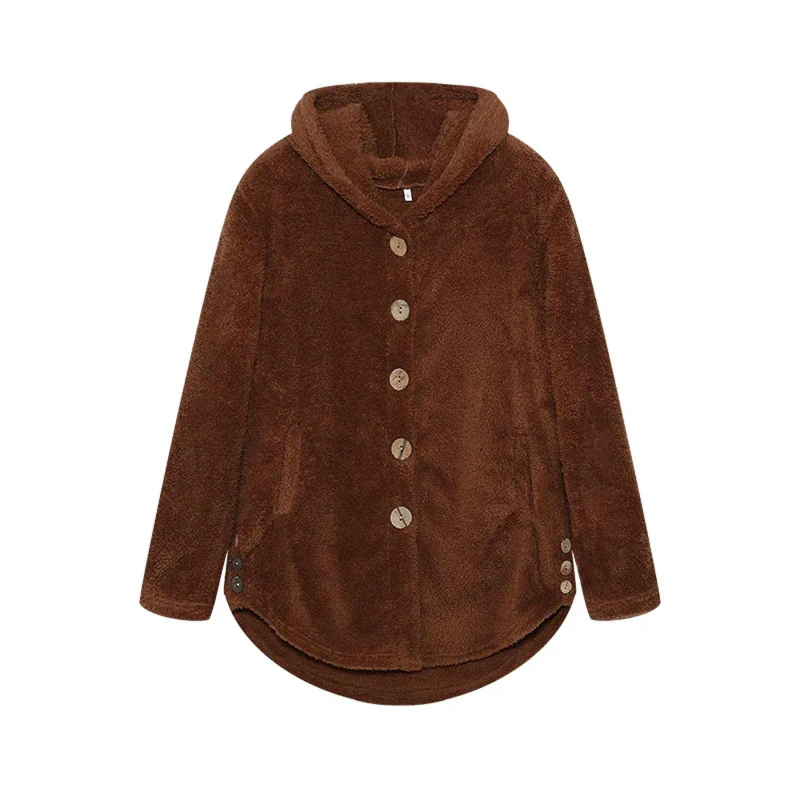 Chemise à manches longues à col rabattu et manteau deux pièces plissé café M