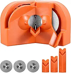 Afiador de brocas, afiador de brocas multiuso para todas as brocas, ferramenta de moagem portátil para aço de alta velocidade, alvenaria, carboneto, cobalto (3 rebolos)