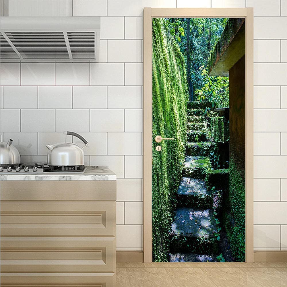 Adesivo Per Porta 3D Venezia 77x200 Cm – PVC Autoadesivo Impermeabile E Rimovibile – Per Camerette, Soggiorno E Cucina