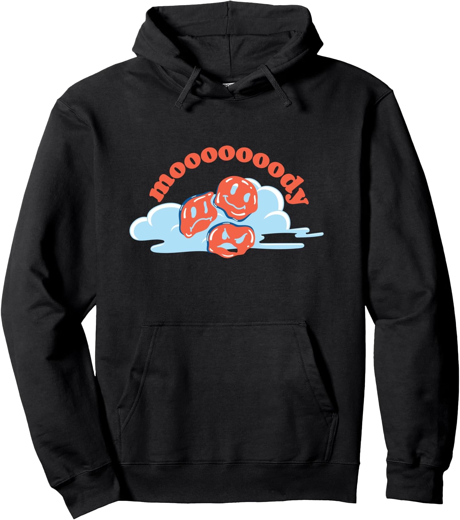 Moody Emotional Faces - Positive Thinking & Self-Care Art Pullover Hoodie