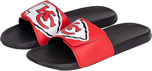 Miniatura 7 de FOCO mens NFL Team Cropped Big Logo Shower Sport Slide Flip Flop Sandals