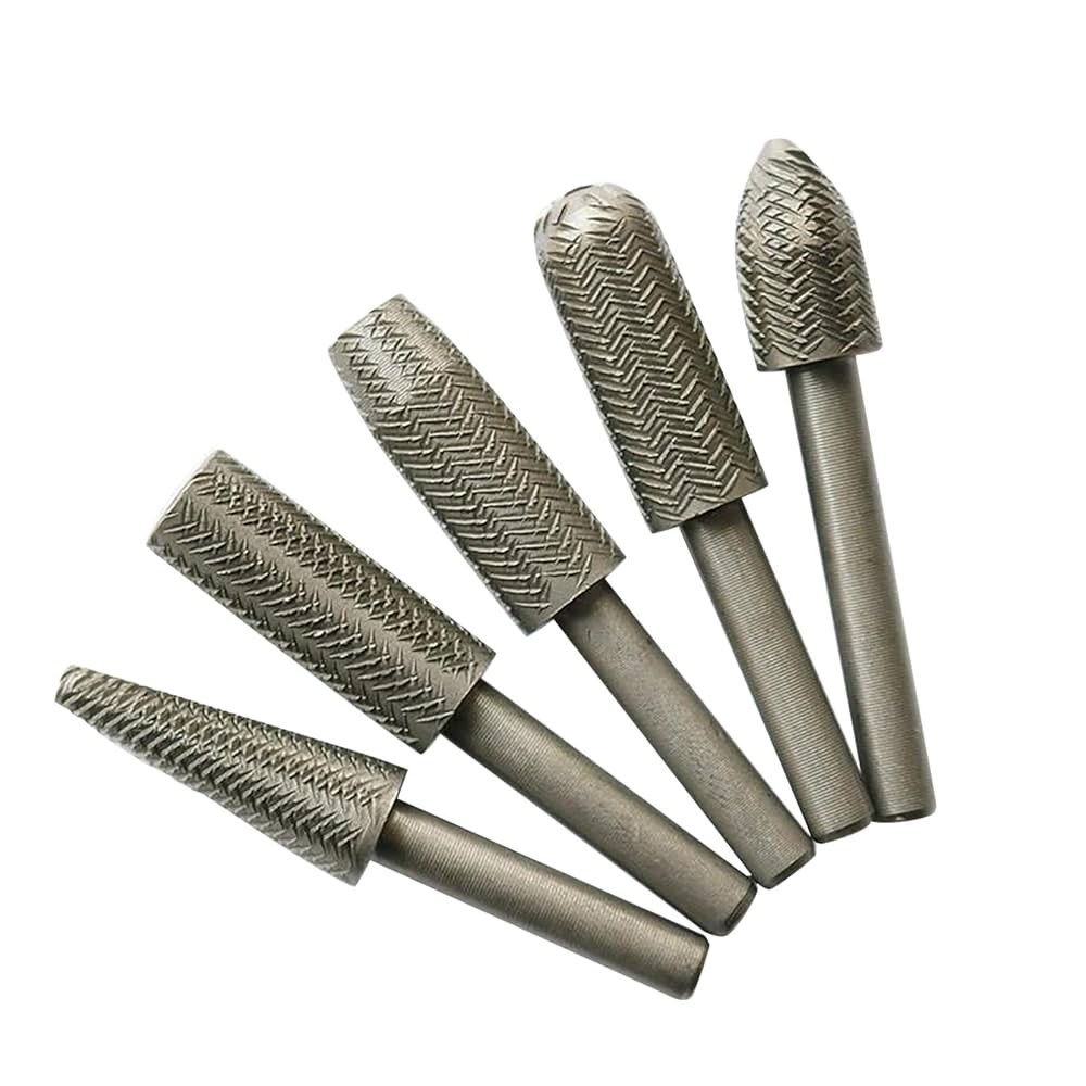 Amazon | 5PCS ロータリーやすり 炭素鋼カッター ドリルビット