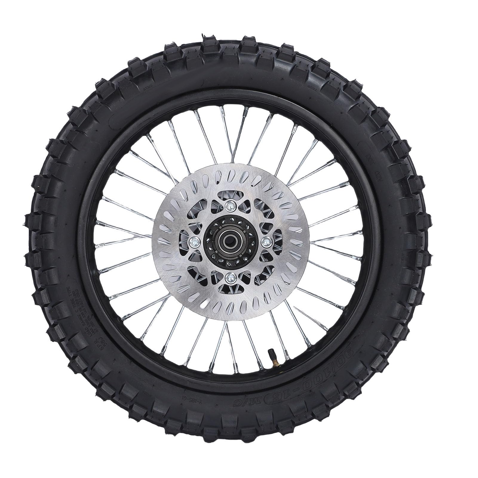Tbest Neumático de Rueda Trasera para Bicicleta de Cross, Conjunto de Llanta de Piñón de 16 Pulgadas, 90/100, Eje de 15mm, 420, 41T, para Bicicletas Todoterreno Thumpstar SUNL