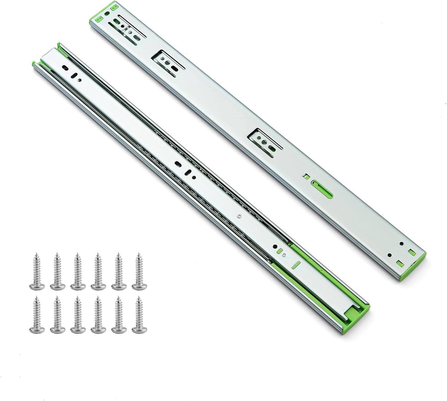 NIBNIE 2 Pairs 22 Inch Soft Close Drawer Slides, Heavy Duty Full