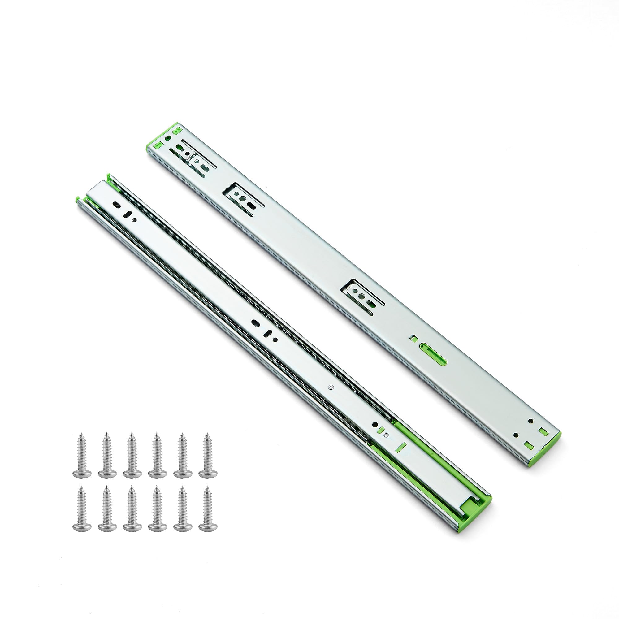 8 Pairs 20 Inch Soft Close Drawer Slides, Heavy Duty Full Extension Ball Bearing Self Closing Drawer Slides Side Mount for Kitchen Cabinet, RV, Tool Box, 150 LB Capacity