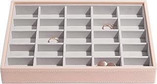 Stackers Classic - Joyero de tamaño Mediano con Capas para Distintos Accesorios - Color Rosa “Blush”