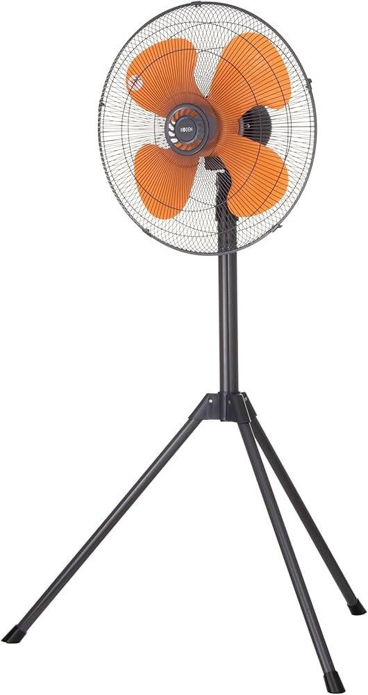 業務用扇風機 オレンジ 4枚羽根 業務用扇風機 オレンジ 4枚羽根 高さ調整可能 - メルカリ