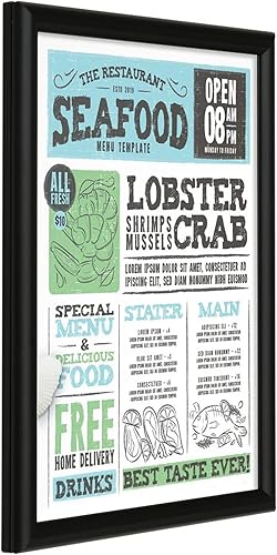 Miniatura 3 de M&T Displays Portarretratos de 8.5 x 11 pulgadas, marco de diploma de carga frontal, color negro, tamaño de perfil de aluminio de 0.59 pulgadas (1)