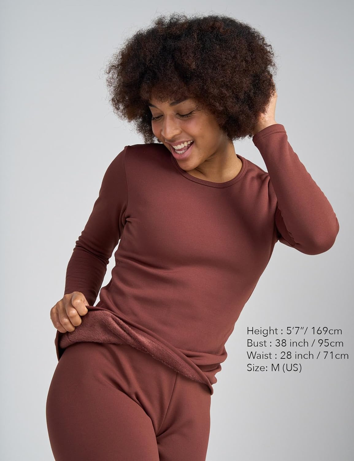 LAPASA Women Thermal Shirt Crewneck Mock Neck Turtleneck Base Layer Fleece Top Thermoflux Lightweight Midweight Heavyweight - Image 4