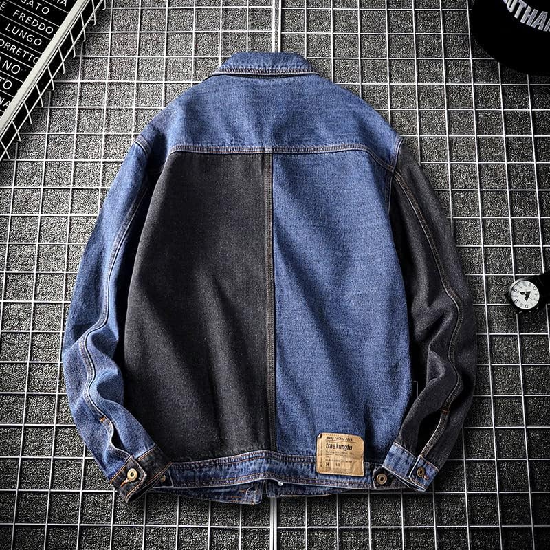 Autumn Hip Hop Patchwork Mens Denim Young Design Street Jeans Men Jacket Jackets Unisex Women Jean Coats