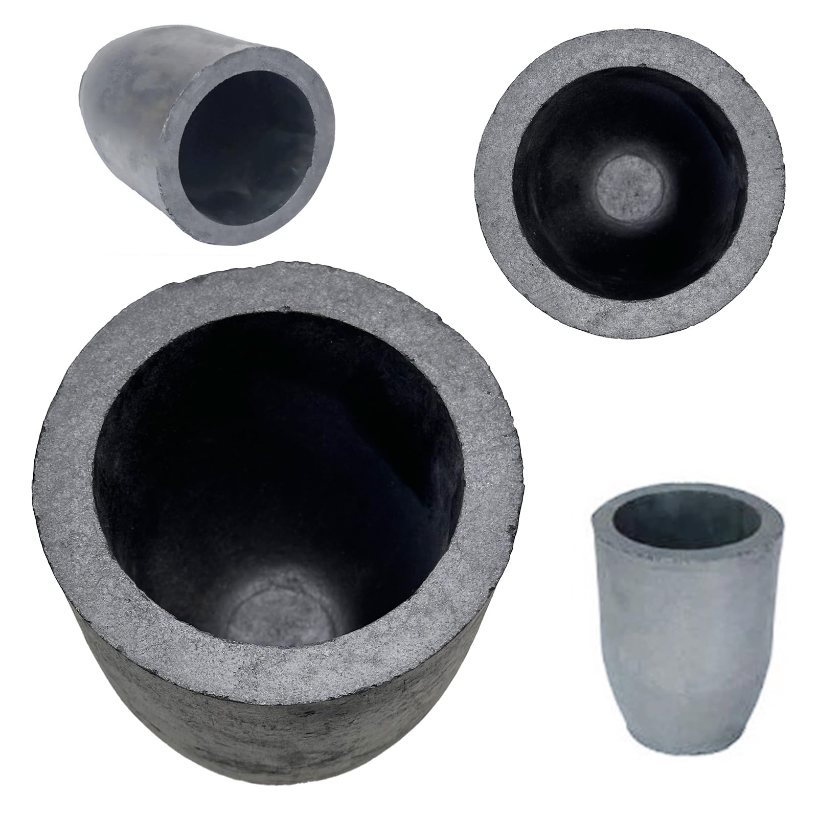 Fusione di Grafite, Grafite Fornace Fonderia Fusione Crogiolo Strumento per La Fusione dei Metalli Fusione Raffinazione Oro Argento Rame Ottone Alluminio (#3-3KG)