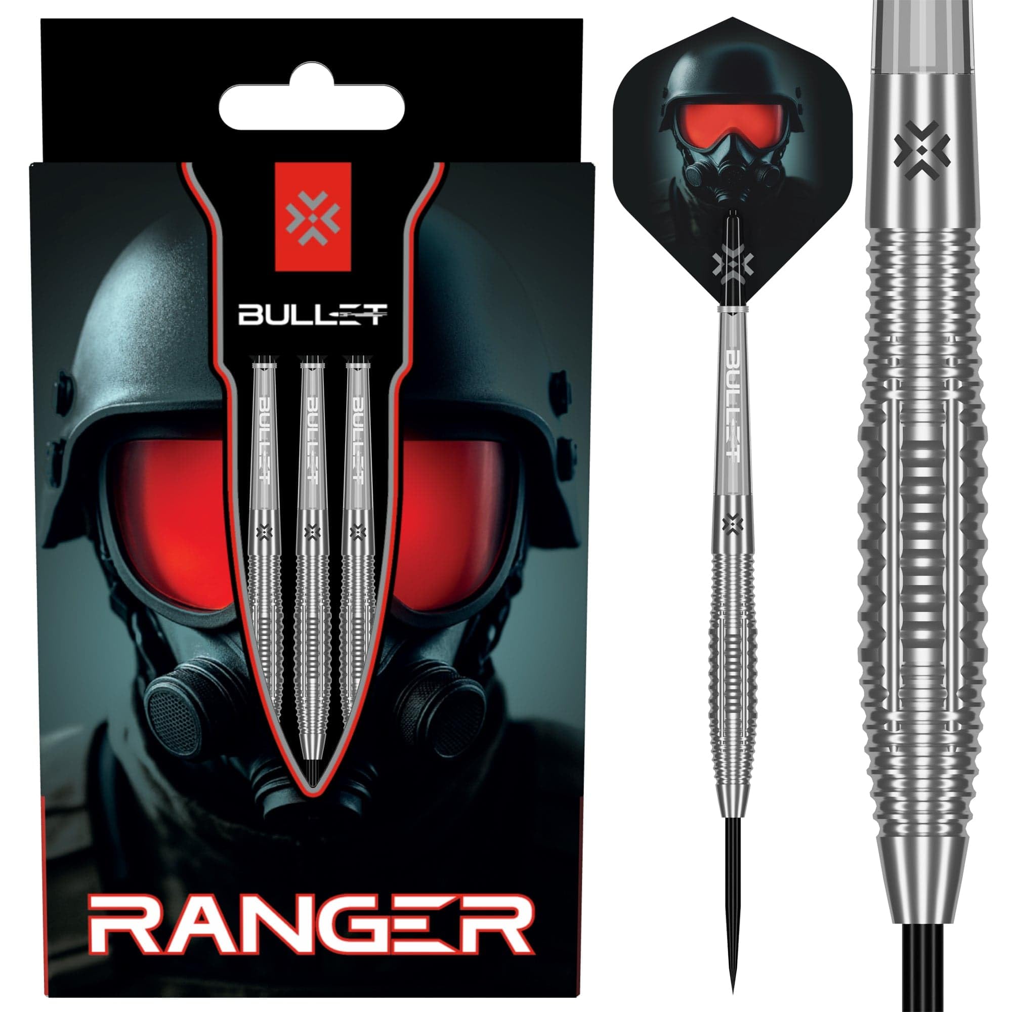 Bullet | Ranger | Steel Tip Darts | 90% Tungsten | 21g - 25g Weight Options (25, Grams)