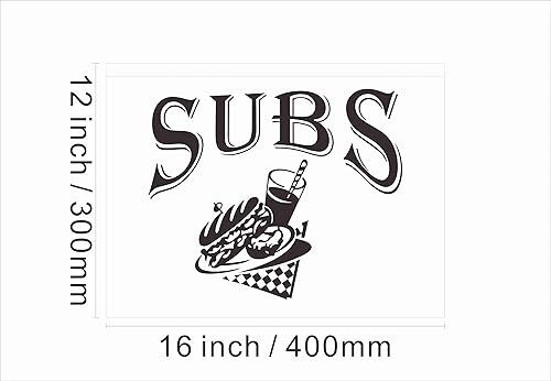 Miniatura 6 de 110078 Open Subs Shop Sandwiches Bar Cafe Display - Letrero de neón con luz LED (12 x 8 pulgadas, azul)