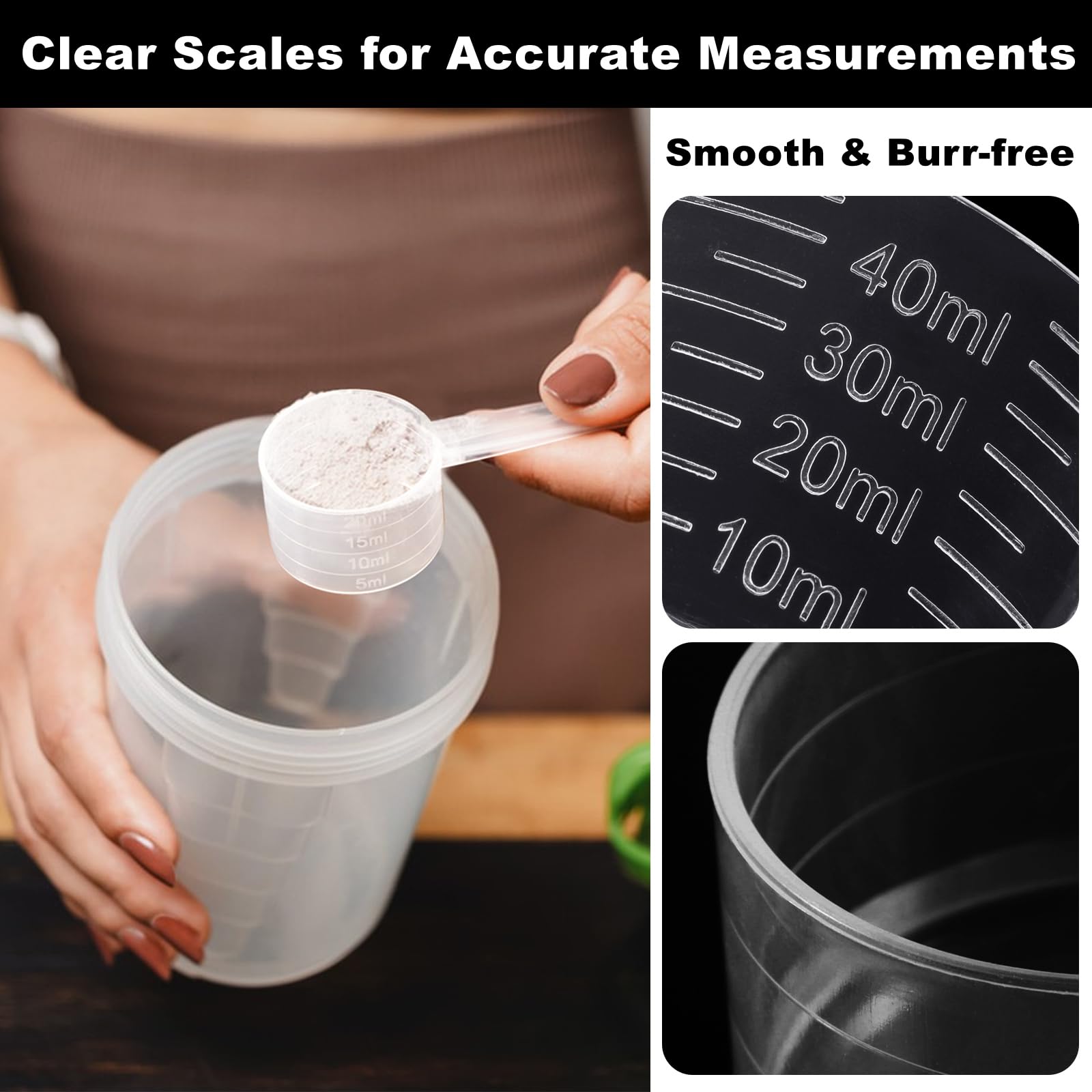 Cucchiai Dosatori 40ml - Misurini Trasparenti Con Scala - Precisione 10ml/20ml/30ml/40ml - Foto 10