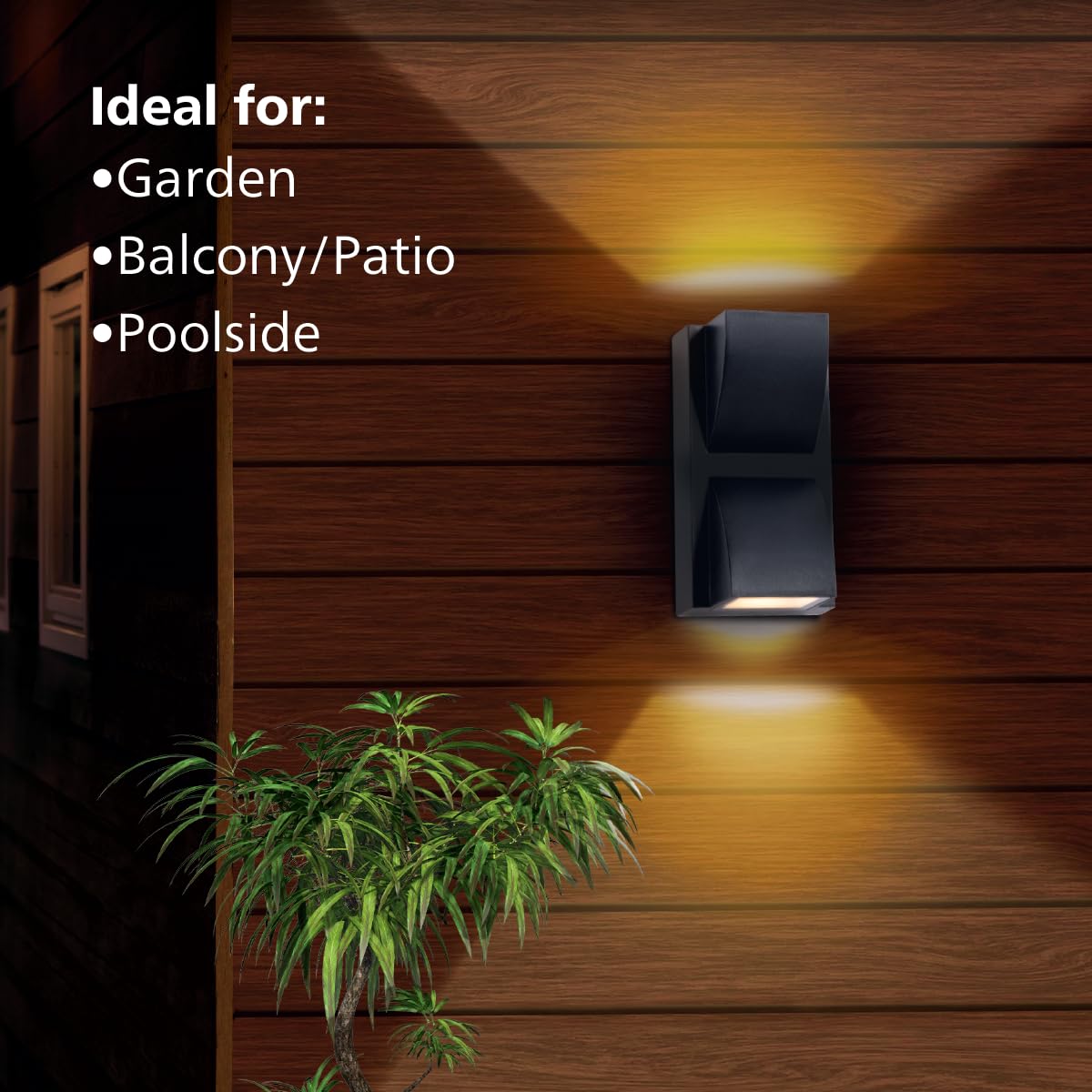 Philips Warm White Wall Lights - 4 Pack -5