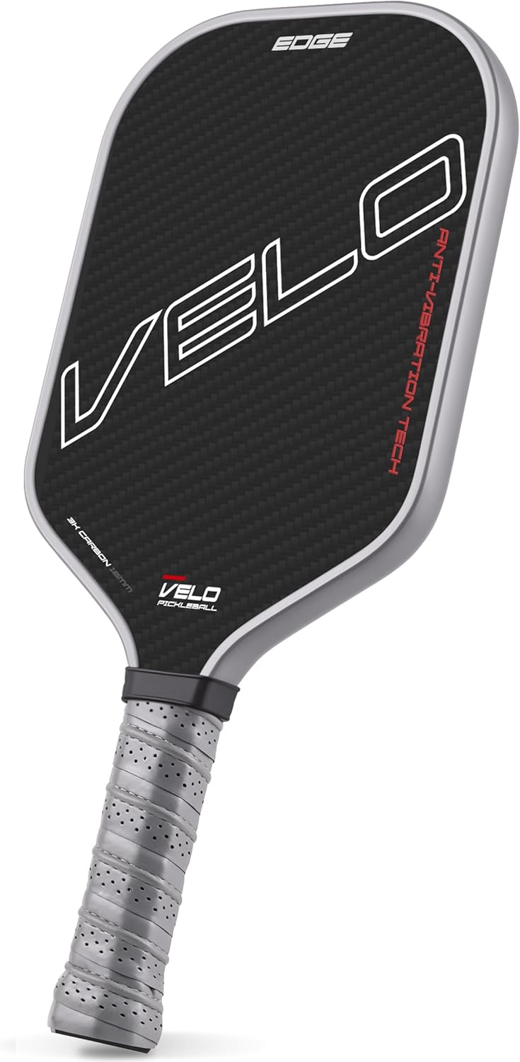 Pickleball Paddles, Professional Carbon Fiber Pickleball Paddle w/Control & Spin, Dual Foam Injected Edge for Large Sweet Spot, 16mm Core, Non-Slip Long Handle, USAPA Approved