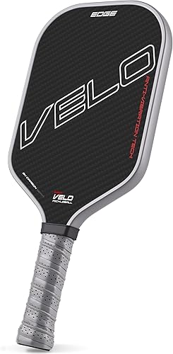 Pickleball Paddles, Professional Carbon Fiber Pickleball Paddle w/Control & Spin, Dual Foam Injected Edge for Large Sweet Spot, 16mm Core, Non-Slip